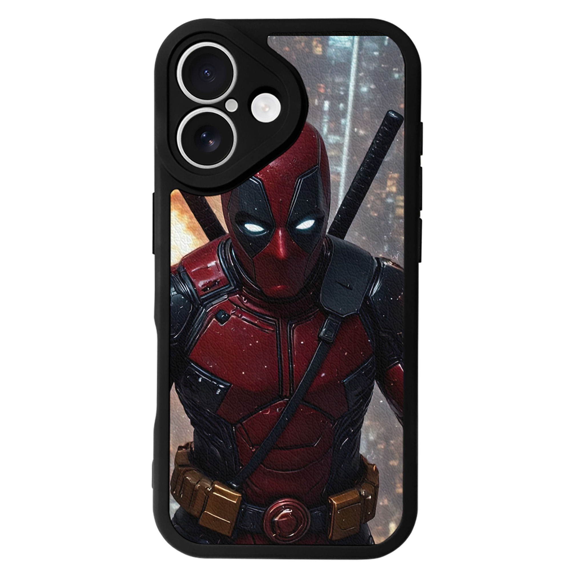 （画像用） Deadpool デッドプール 【iPhone 16シリーズ対応】シリコンスマホケース（レザー調） 材質：シリコン